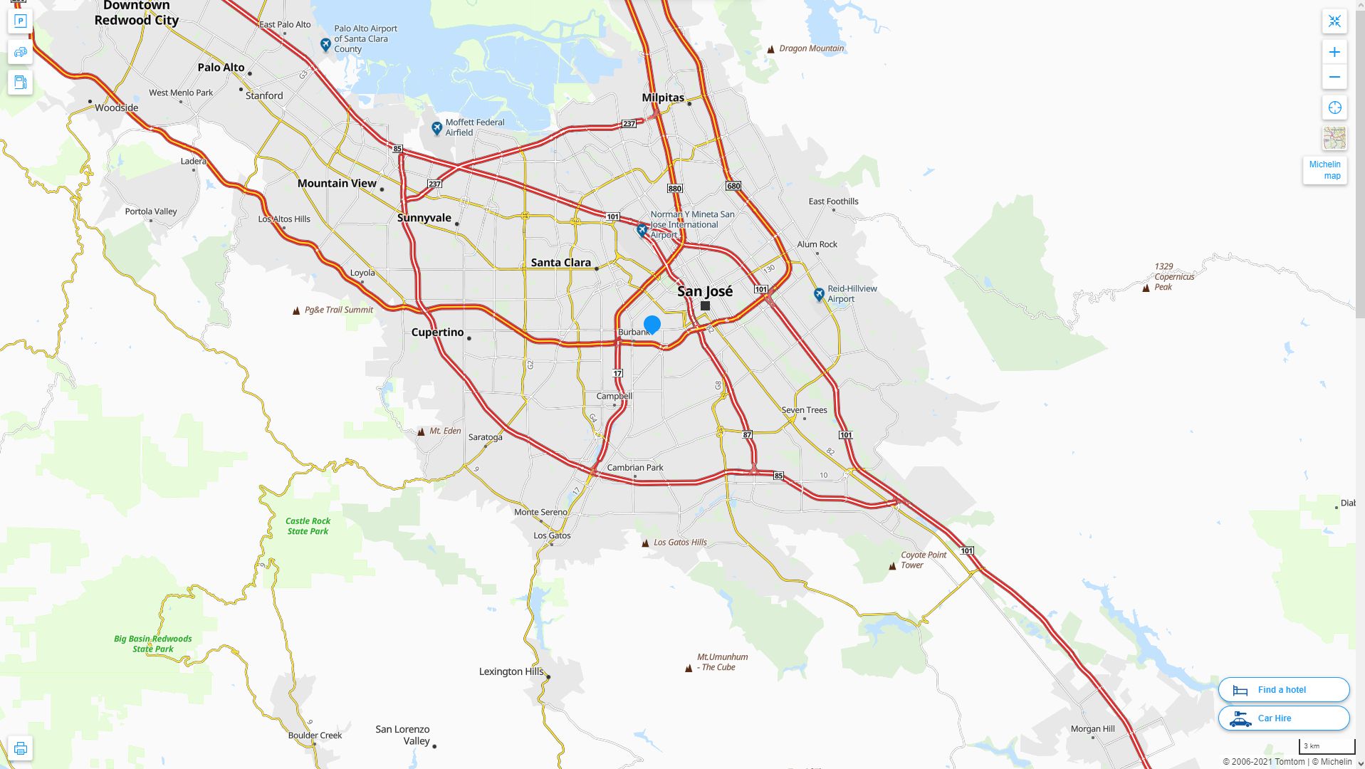 Buena Vista California Highway and Road Map